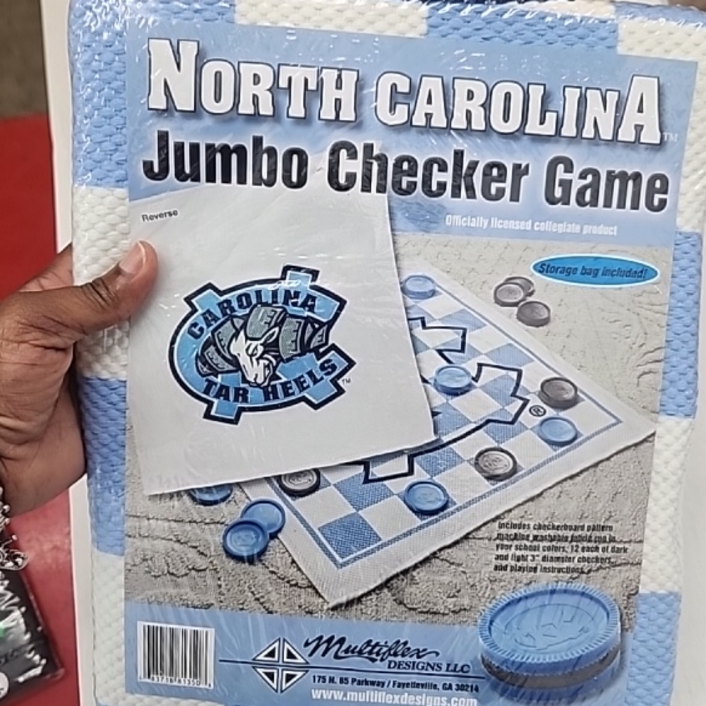 North Carolina Tar Heels Jumbo Checkers Game Official New Multiflex Design